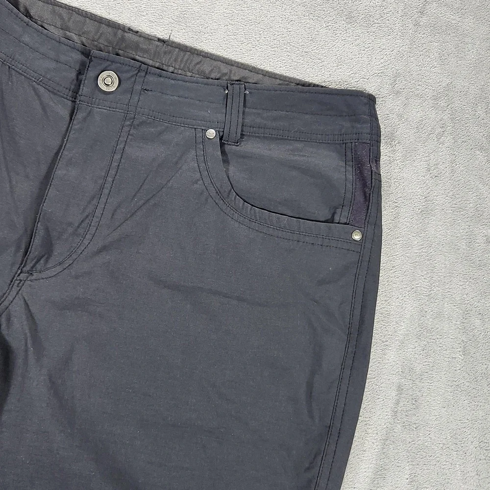 Kuhl Pants Mens 38x30 Renegade Aktion Gray Stretch Nylon Hiking Zip Pocket